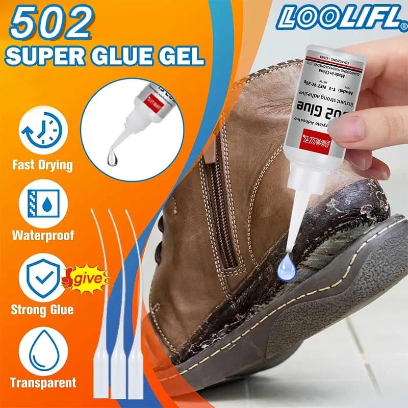 1-3pcs, 20ml, 502 super colla, colla cianoacrilica ad asciugatura rapida, cuoio, gomma, legno, metallo, vetro, forte adesivo strumenti di colla liquida, non bianco, di lunga durata e durevole
