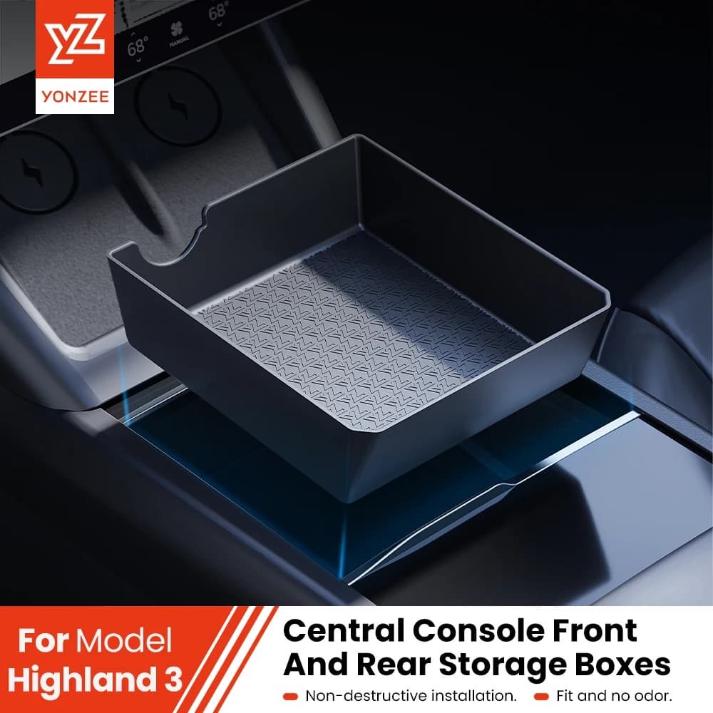 YZ For New Tesla Model 3 Y Highland Juniper 2025 Central Console Under Storage Under Organizer Immagazzinaggio Box Interior Organizer