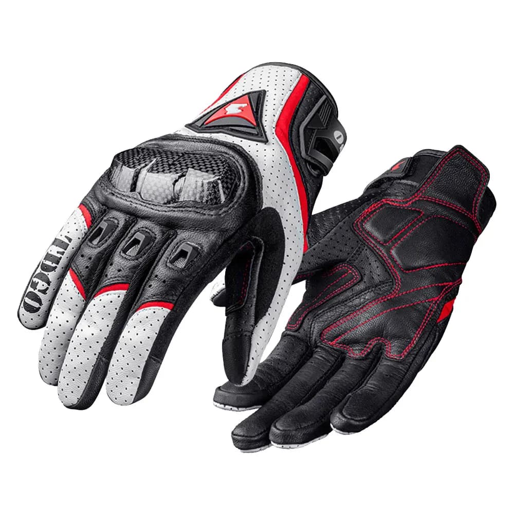Guanti da Moto per Uomo, Guanti Protettivi da Motocross Traspiranti e Antiscivolo, Guanti Antiurto per Uomo