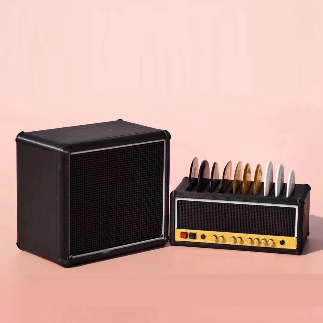 Custodia per scatola portaoggetti per plettri per chitarra con styling personalizzato (picks non inclusi)