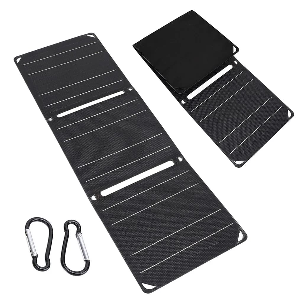 ​ Caricabatterie Portatile 30W/40W 5V, Pannelli Solari ETFE Pieghevoli Impermeabili IP67, Power Bank di Emergenza