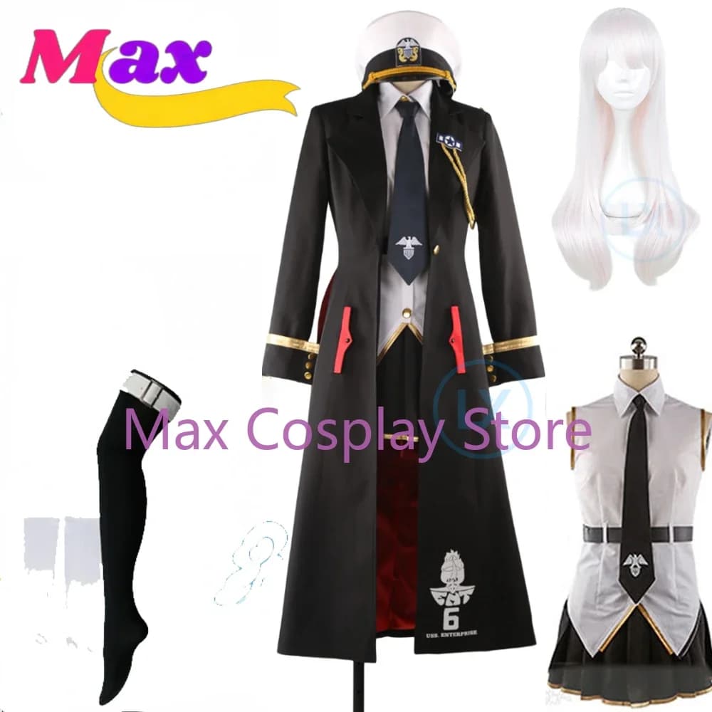 Max Cos Anime Enterprise B Costume Cosplay Azur Lane Costume Cosplay Set completo su misura Halloween