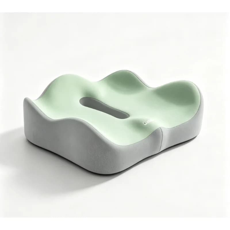 2 Cuscini Ergonomici Traspiranti per Sedia, Imbottitura in Memory Foam 3D, Tappetino Antidolorifico per Ufficio, Auto e Viaggi
