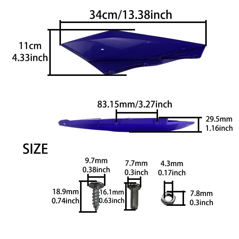 Strumenti per parti del motociclo Parafango laterale posteriore in plastica per Light Bee SX Dirt Pit Bike Copri parafango per ruota Accessori moto
