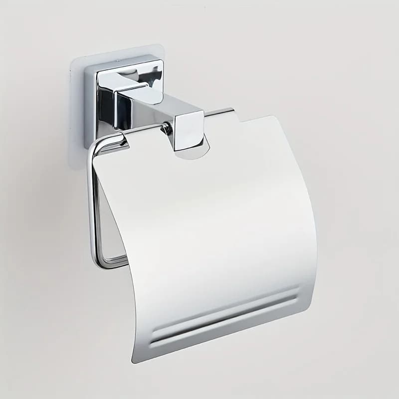 Self Adhesive Toilet Paper Holder, Bathroom Tissue Storage Rack, Wall Mounted Tissue Dispenser Container
