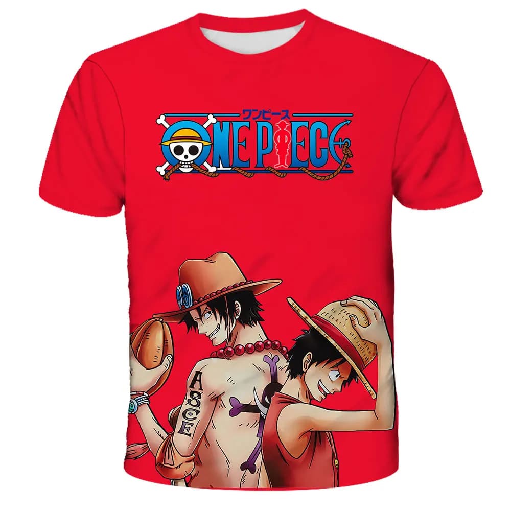 Nuovo anime giapponese One Piece cartoon per bambini adulto 3D stampato top T-shirt One Piece Dragon Ball boy cartoon top T-shirt