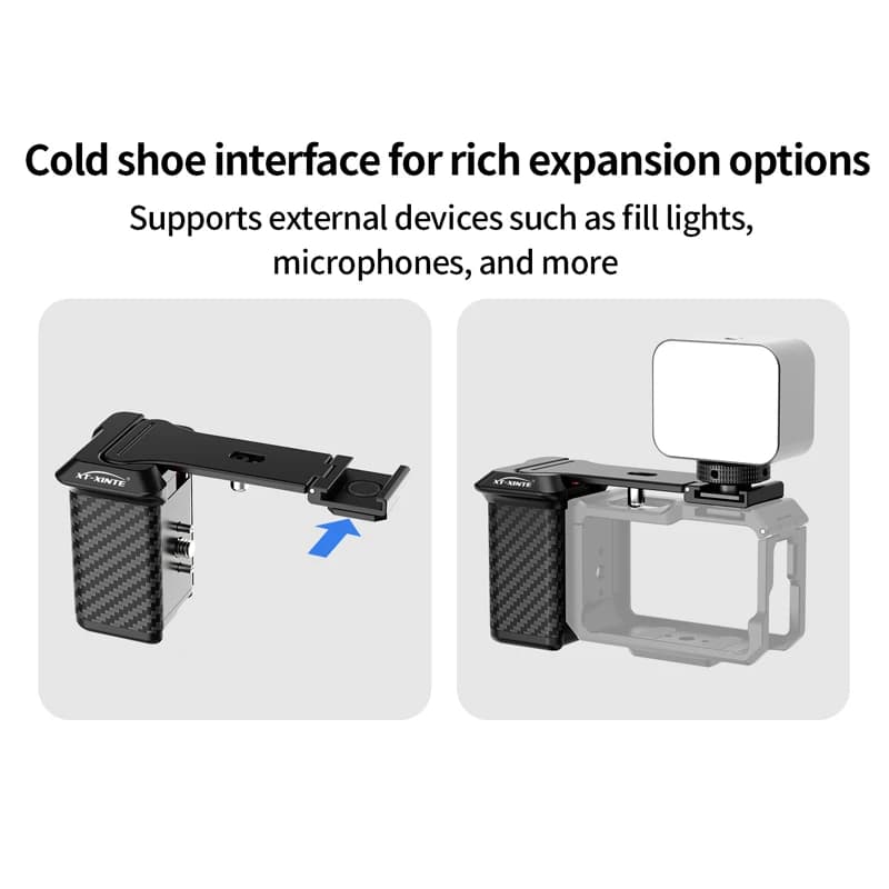 Impugnatura a Sgancio Rapido per Riprese di Strada, Compatibile con KF48310, in Lega di Alluminio, Portatile per DJI Action 5 Pro 4 3