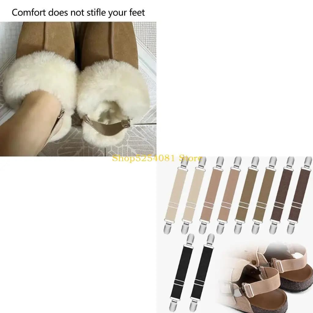 AXYC Sandal Adjuster Strap AntiSlip Back Closures Durability Polyester Elastic Shoe Strap Band For Footwear Customs Fit 4pcs