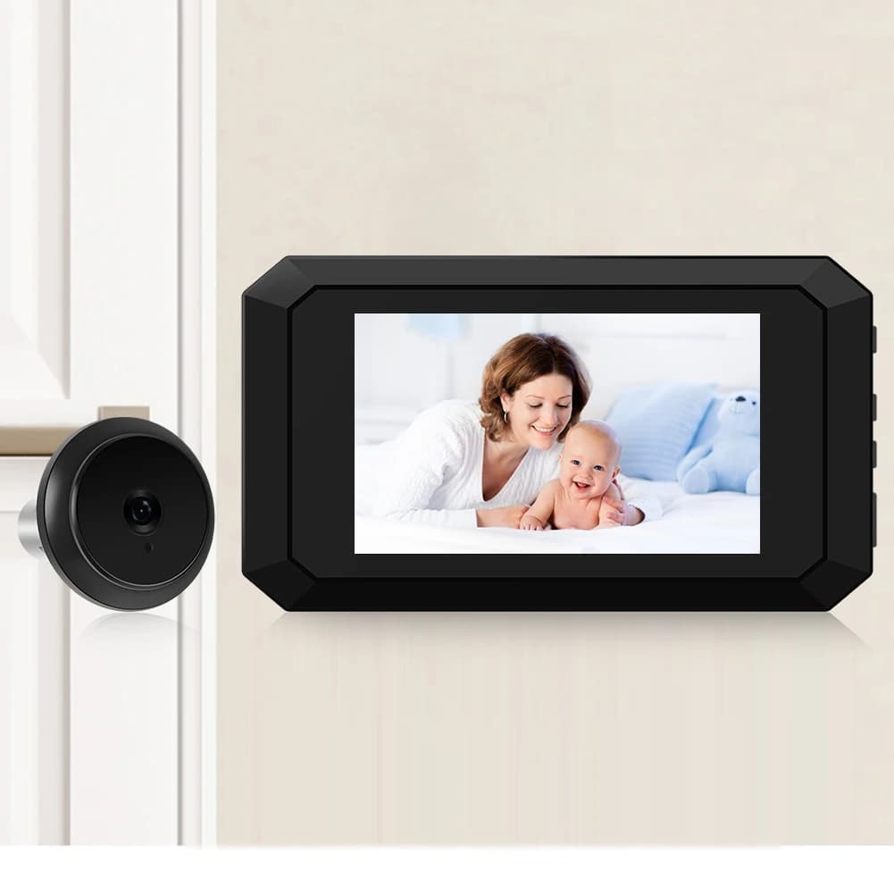Spioncino per porta di sicurezza Visione notturna Video Spioncino per porta digitale Registrazione fotografica Spioncino per porta Batteria al litio incorporata da 1400 mAh