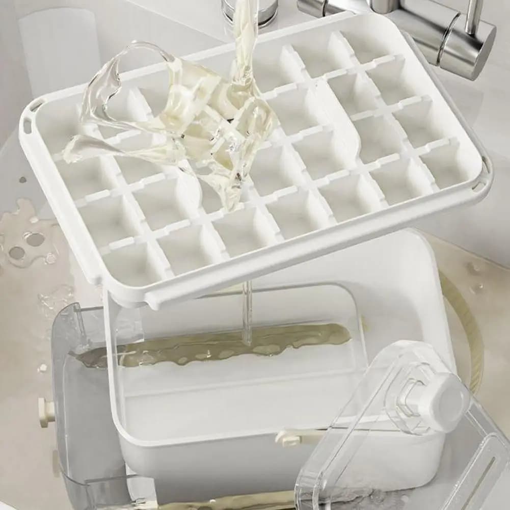 Stampo per ghiaccio per cocktail Scatola per la conservazione del ghiaccio a doppio strato tipo pressa Vassoio per cubetti di ghiaccio a doppio strato senza Bpa per cocktail per una facile
