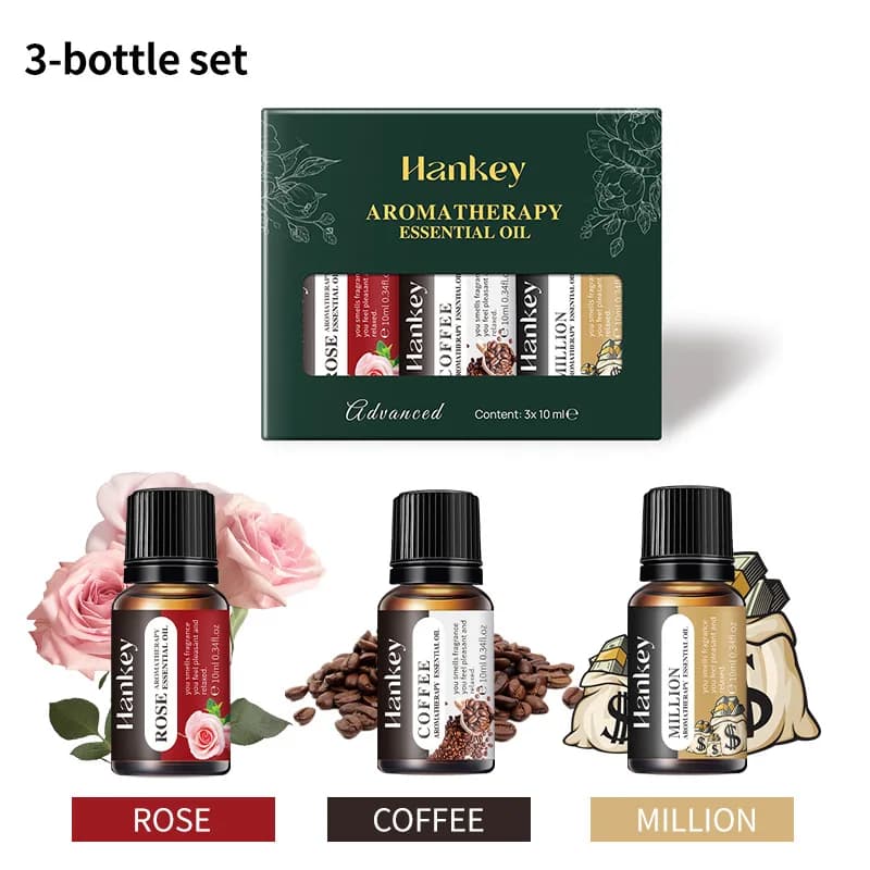3/5/6 pieces 10ml gift set of essential oils for aromatherapy, essential oil soluble in pink coffee scented water to diffuser of humidifying aromas