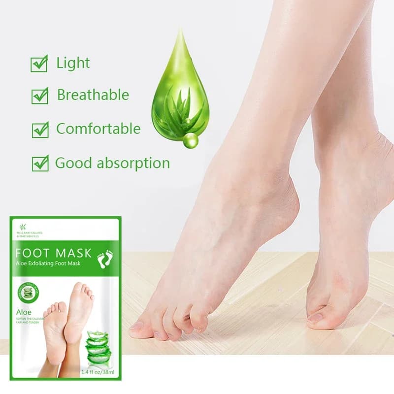 Maschere esfolianti per i piedi, calzini per pedicure, scrub esfoliante per i piedi, maschera per pedicure, maschera peeling per i piedi per la cura dei piedi.