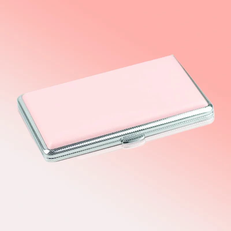 New Women's Leather Cigarette Box Pink Tobacco Case Fine Cigarette Box Cigarette Container For Gifts