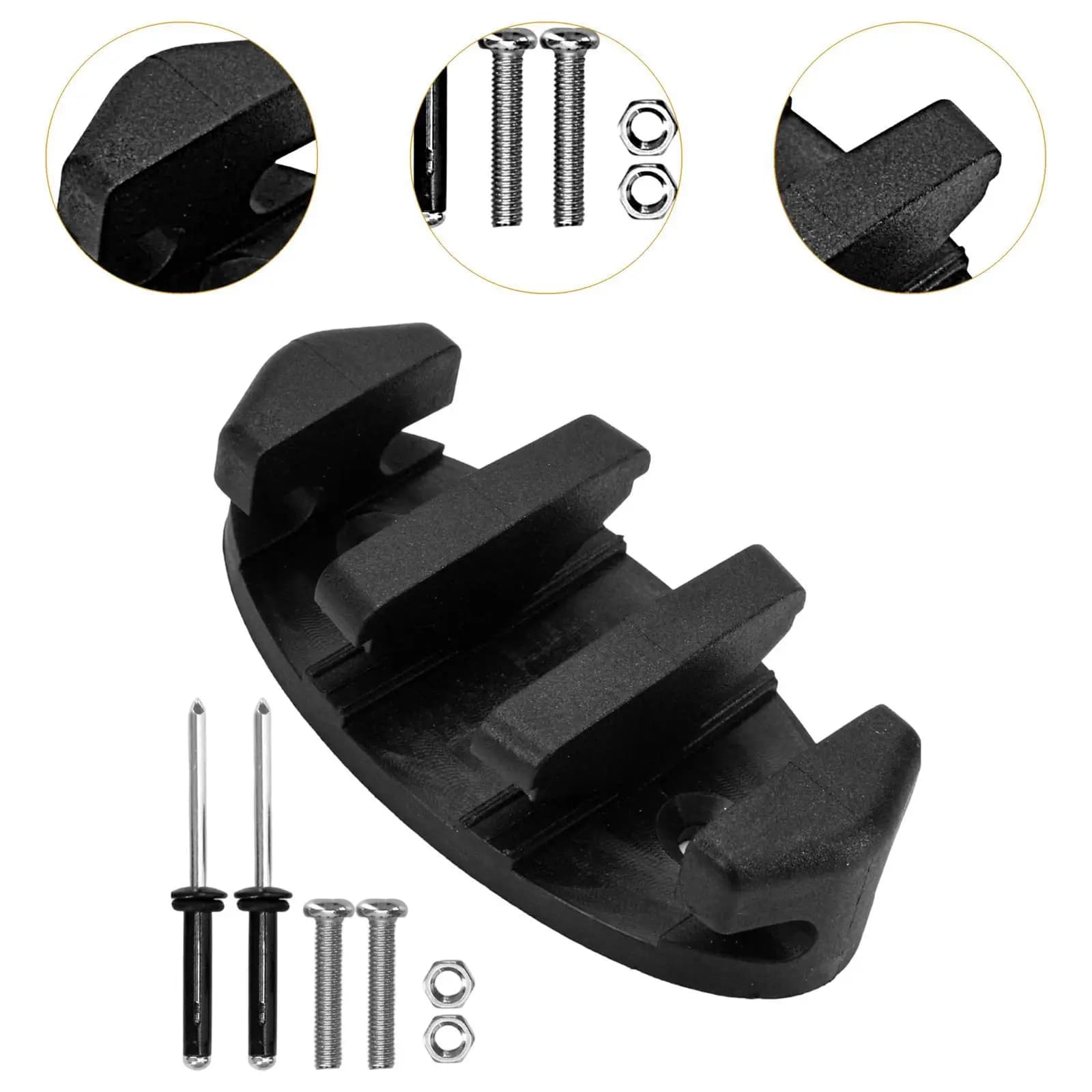 Versatile Zig Cleat Kit Rope Holder Anchor Clamp Set for Kayak Canoe Small Boat Bow Hardware