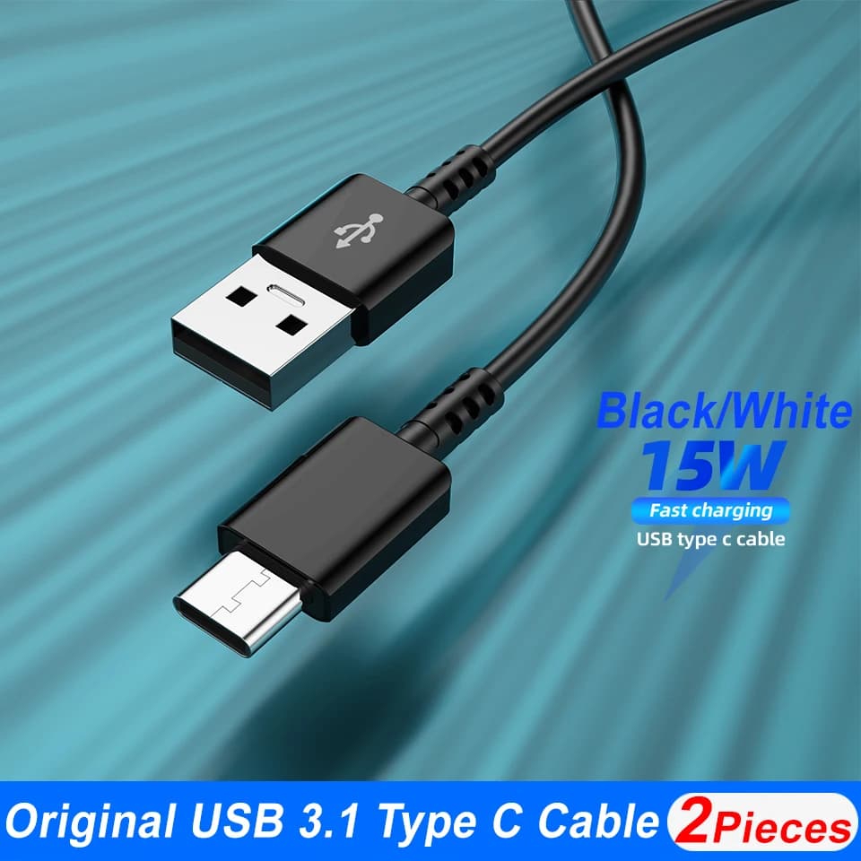 Cavo di ricarica rapida originale da 15W linea dati USB di tipo C per Samsung Galaxy S10 Plus S9 S8 Note9 Note8 A80 A70 A60 A50 A40 M14 cavo