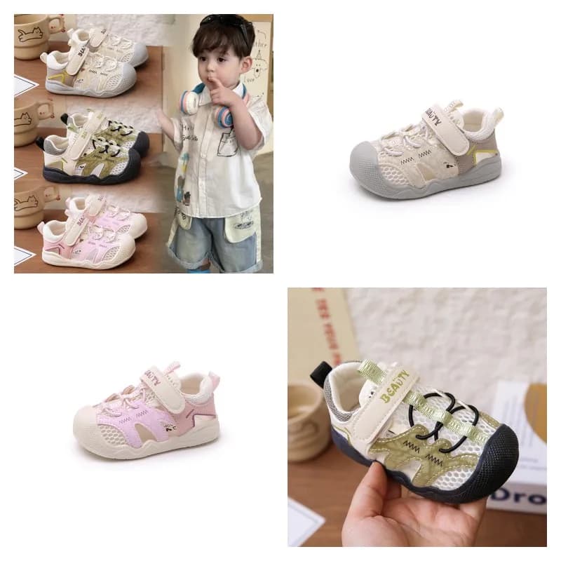 Sandali per bambini, sneakers in rete traspirante per bambini, morbide, antiscivolo, casual, per ragazzi e ragazze, scarpe da corsa, calzature sportive per bambini