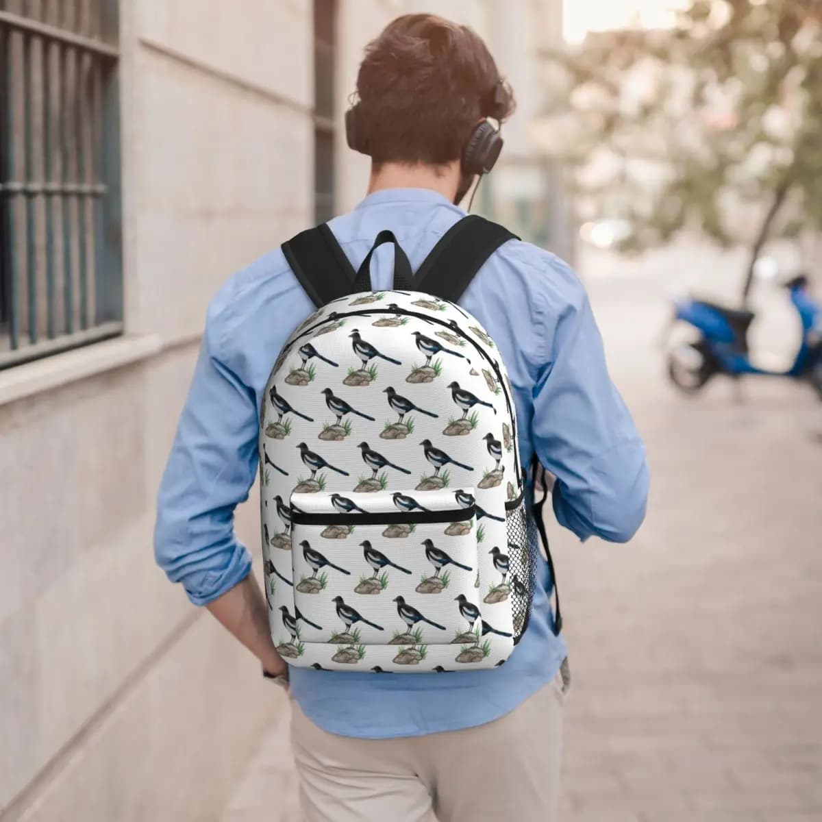 Magpie Backpack Boys Girls BookBag Children School Bag Laptop Shoulder Bags for Men Women