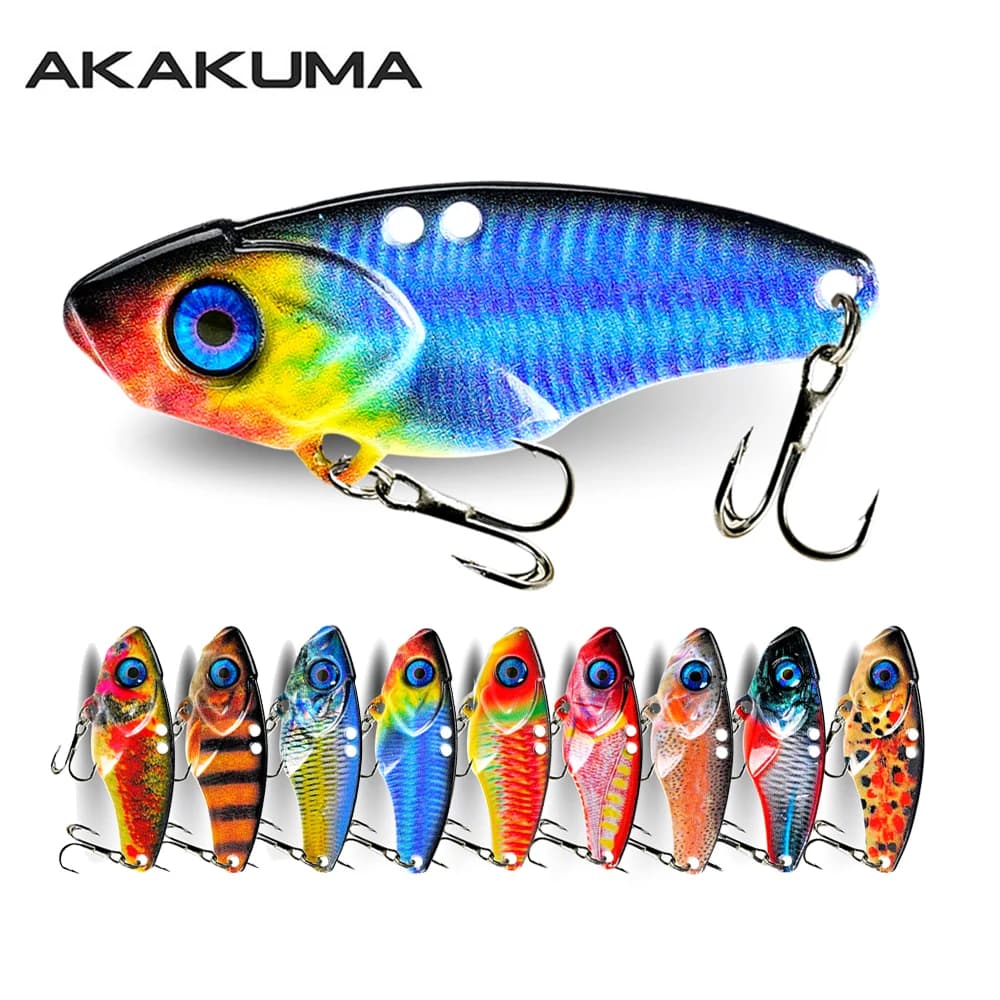 1Pc Metal Sinking Jig 7g/10g/15g Spinner Spoon VIB 3D Printing Casting Lure Artificial Hard Bait For Bass Trout