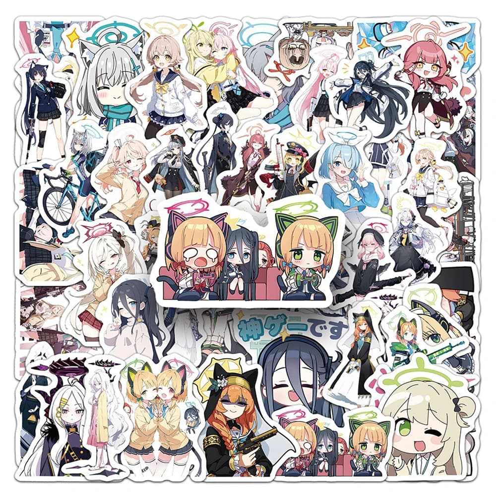 10/30/50pcs Game Blue Archive Cartoon Stickers Kawaii Graffiti Decals DIY Guitar Luggage Suitcase Waterproof Reward Cute Sticker