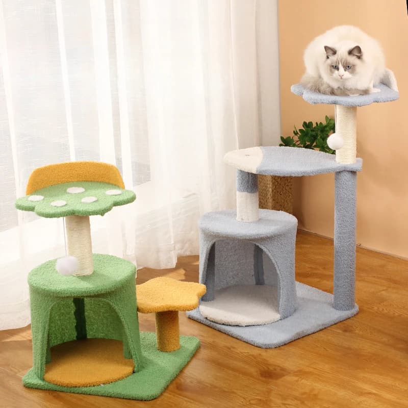 Sisal Multi-Strato Gatto Albero Gatto Struttura da Arrampicata Gatto Tiragraffi Gatti Nido Casa Salvaspazio Gatti Mobili Gatti Giocattoli Interattivi