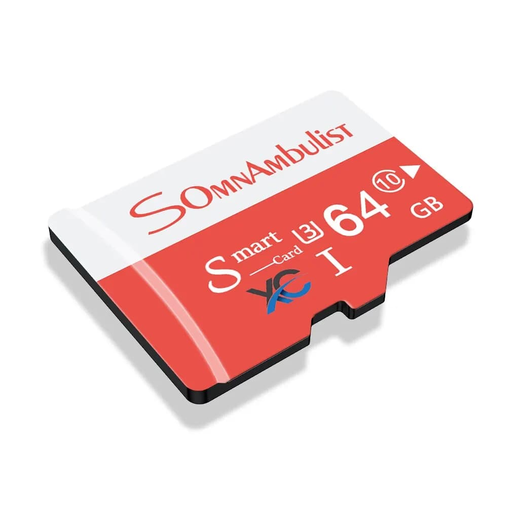 SomnAmbulist 64GB ad alta velocità C10 U3 scheda di memoria V30 per droni telecamere dispositivi di sorveglianza TF Card 64GB A1 Mini TF Card