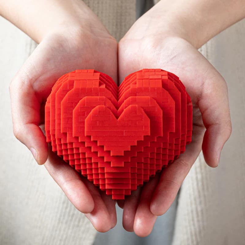 Microparticelle di diamanti creative Serie 520 Regalo di coppia amorevole Blocchi di costruzione di giocattoli educativi assemblati fai-da-te per le amiche