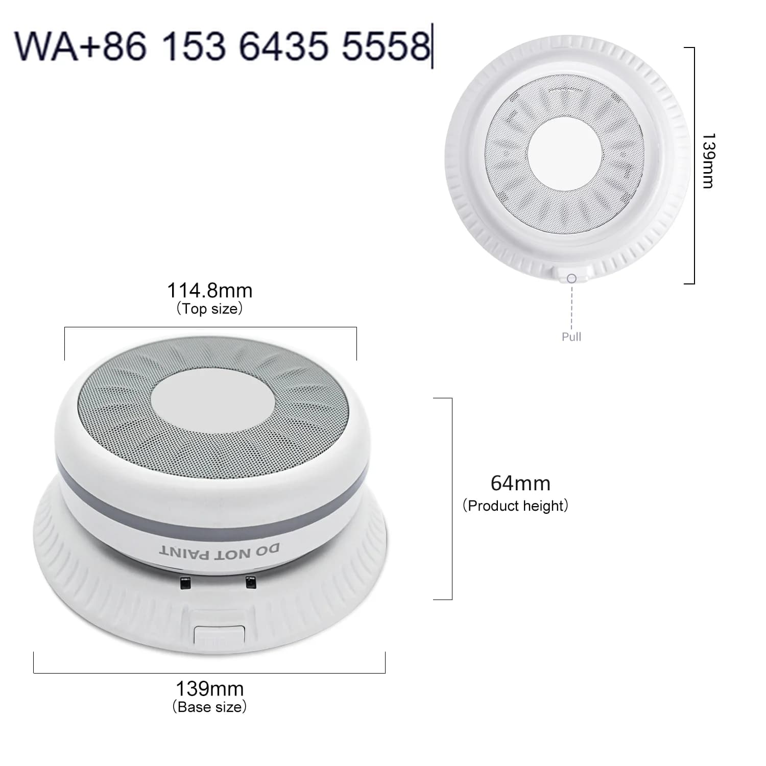 Anka Wholesale 433MHz Wireless Interlinked Smoke Detector 240V Interconnected Smoke Alarm Hardwire with EN14604 Certificate