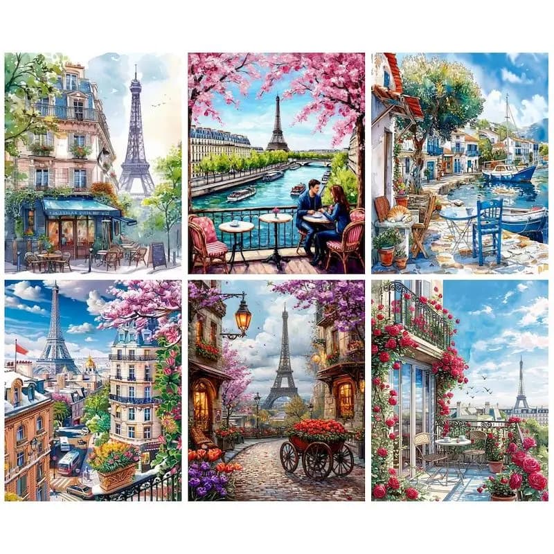 CHENISTORY Acrylic Paint By Number For Adults Drawing On Canvas Handpainted DIY Drawing By Numbers Scenery Kits Living Room Deco