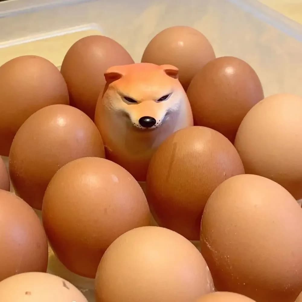 Divertente Giocattolo Antistress a Forma di Uovo di Cane Shibako, Realistico in PU a Lenta Risalita, Giocattolo per Bambini a Forma di Uovo di Cane Shiba Inu