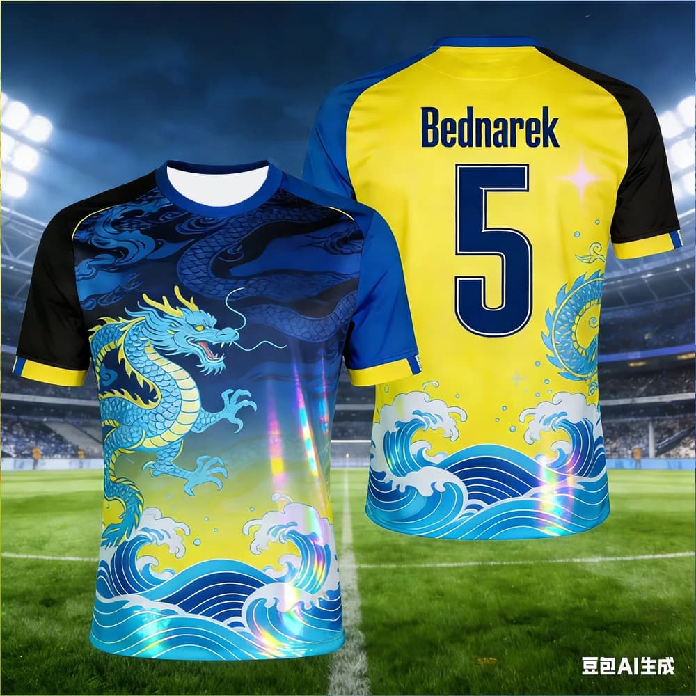 Generated by the IA by Bednarek # Football Jersey Collector's Edition 2026 by Man, Breathable to Sleeves Court, Fast drying, for Fans and Children