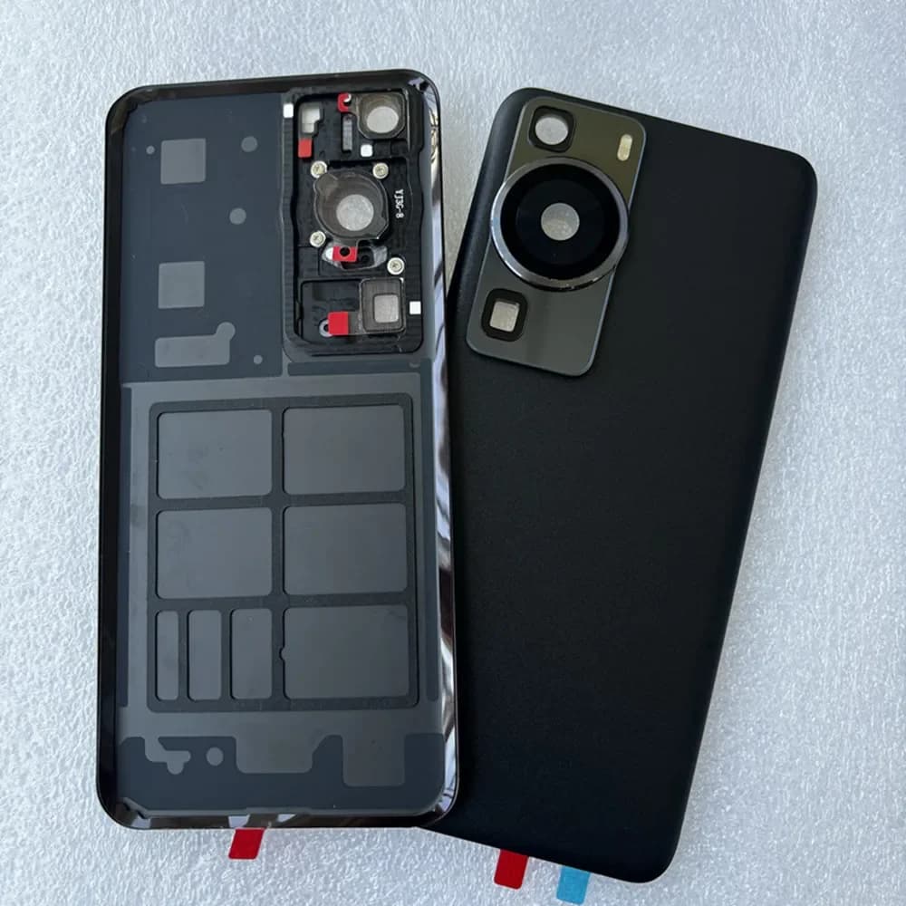 Riparazione Cover posteriore per Huawei P60 / P60 Pro batteria coperchio porta posteriore in vetro custodia Shell + obiettivo della fotocamera + sostituzione adesiva