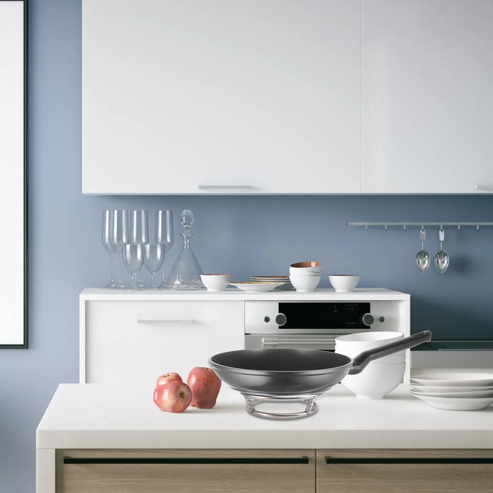 2 Pezzi Supporto Rotondo in Acciaio Inossidabile per Pentole, Isolante Termico, Supporto da Cucina Stabile per Protezione Pentole e Padelle