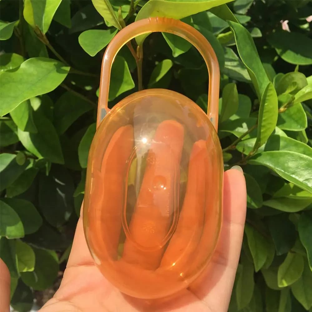Multi-color Baby Nipple Hanging Oval Shape Mother & Dustproof Portable Pacifier Case Pacifier Box Storage Box Nipple Box