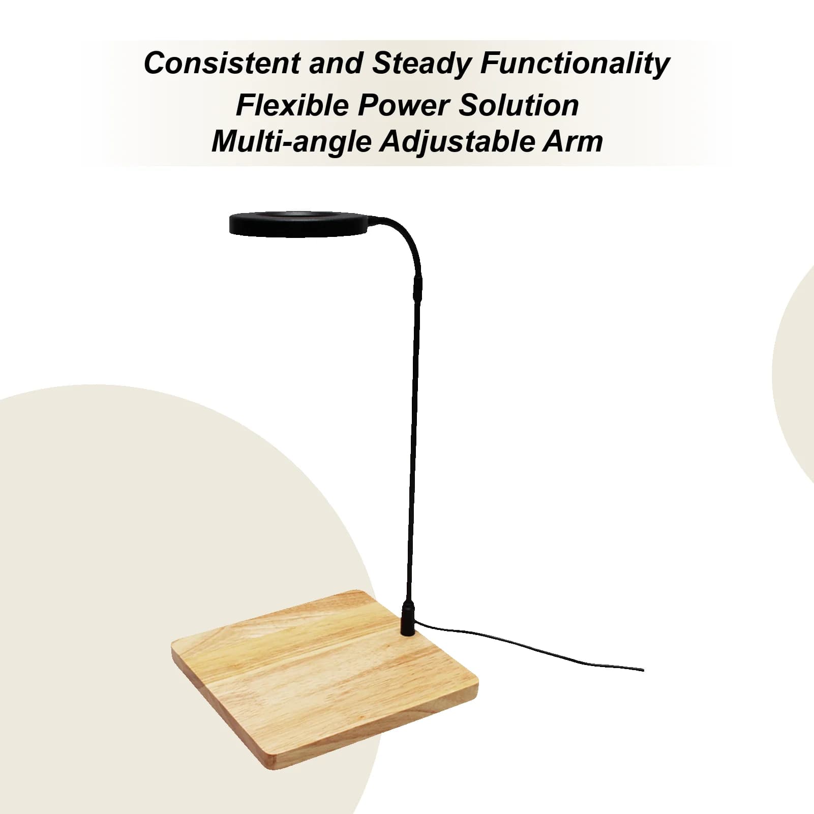 LED Growing Lamp with Wooden Base Lamp Full Spectrum LED Aquarium Lamp Aquarium Terrari Home Office Work Desk Lamp