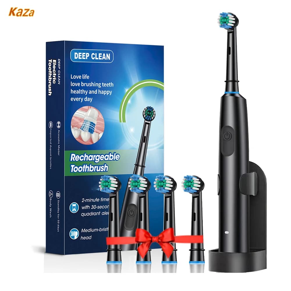 Rotating electric toothbrush with adult support Intelligent Timer Deep clean with rechargeable toothbrush with 8 heads