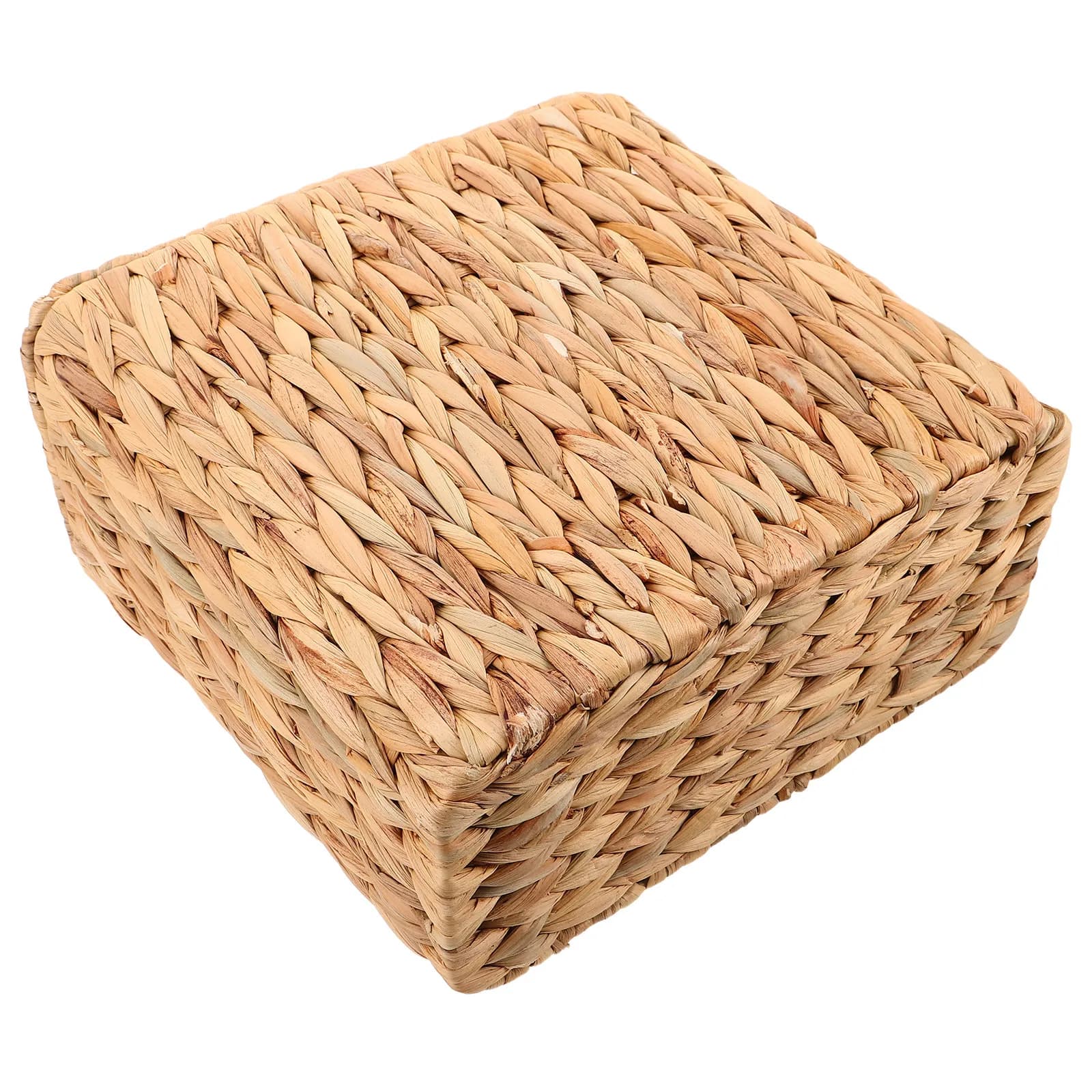 Cestino Decorativo in Rattan Intrecciato a Mano con Coperchio e Fodera Rimovibile, per Bagno, Cucina e Soggiorno