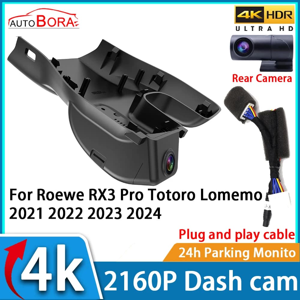 ZhuCamX Car Camera Video Recorder Night Vision UHD 4K 2160P Dash Cam for Roewe RX3 Pro Totoro Lomemo 2021 2022 2023 2024