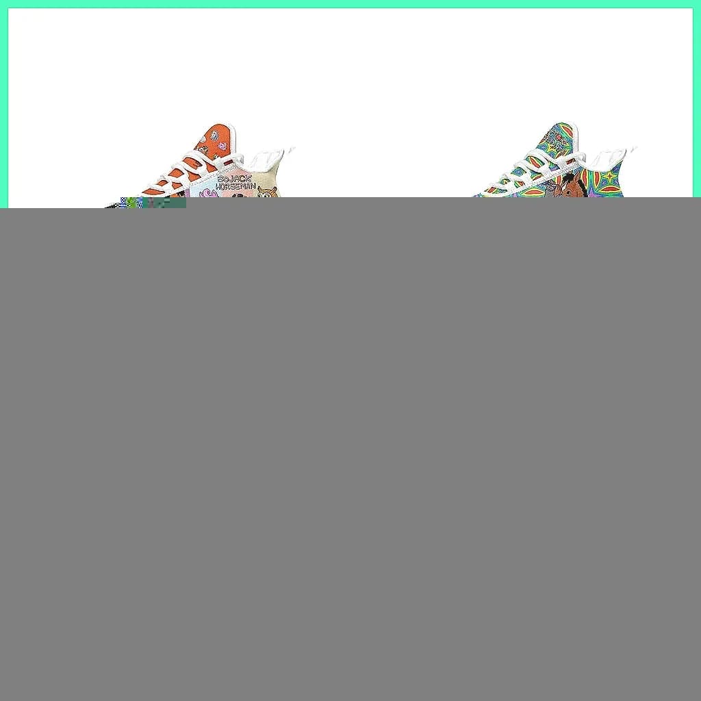 Sneakers con Stampa Cavallo BoJack - Scarpe da Corsa Traspiranti in Mesh per Uomo e Donna, Scarpe Basse Personalizzate con Lacci