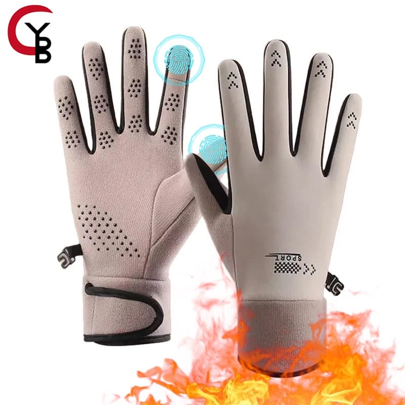 YANBIGUO Guanti invernali caldi per coppia, touchscreen antivento Sport Pesca Guida Moto Sci Guanti da ciclismo caldi antiscivolo