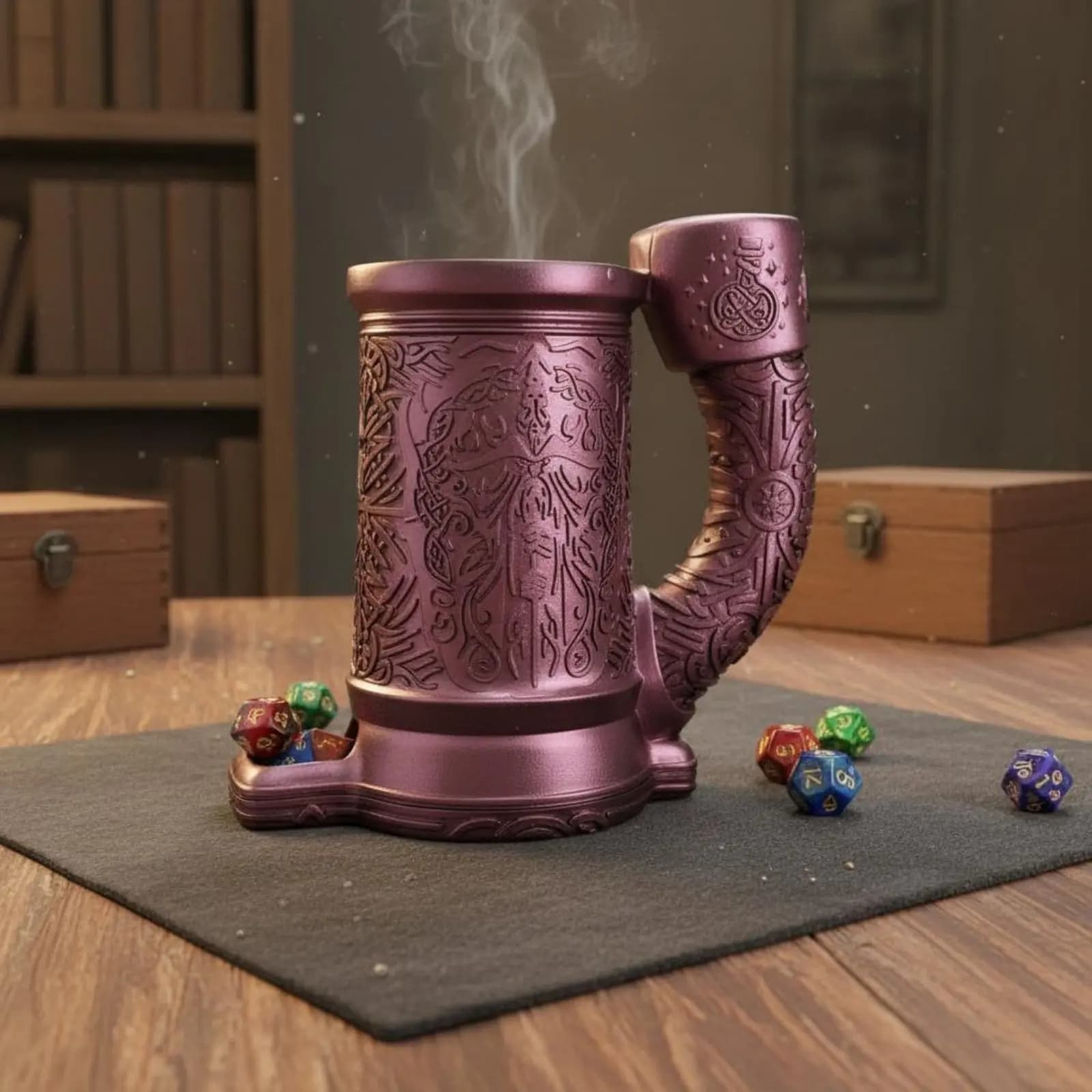 Tazza Tumbler per Dadi, Porta Lattina Isolato, Porta Lattina RPG, Esperienza di Gioco Immersiva, Oggetto da Collezione per Serate di Gioco