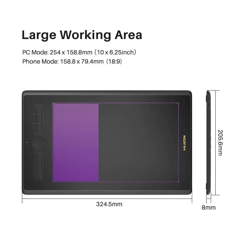 2026 Inspiroy H610X Prodotti del 10° Anniversario Tavoletta Grafica Digitale con Stilo Senza Batteria per Disegno