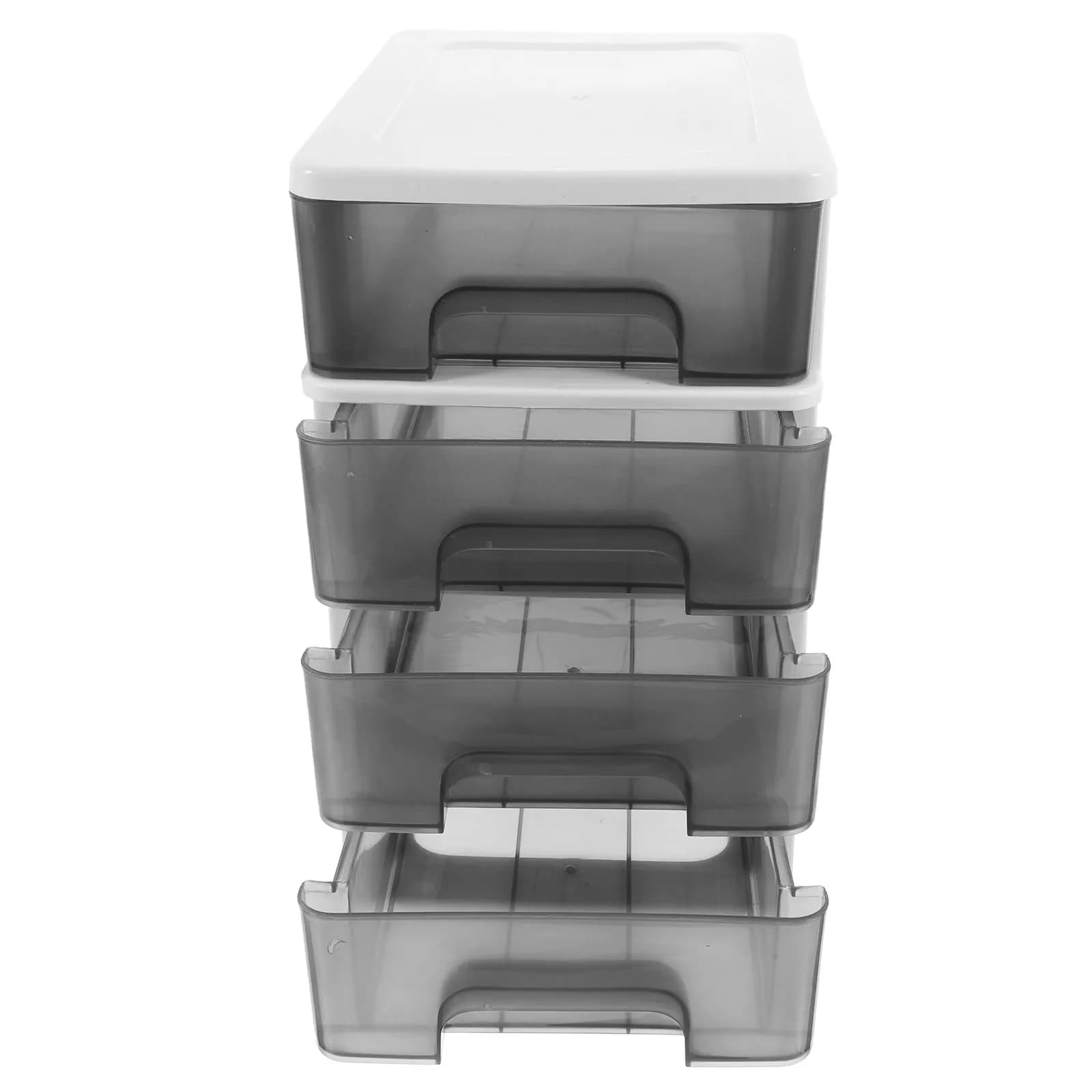 Cassetto Portaoggetti in Plastica, Piccolo Organizzatore da Scrivania, Contenitore Trasparente con Cassetto Scorrevole per Ufficio, Cosmetici, Cancelleria, Scrivania Multifunzione