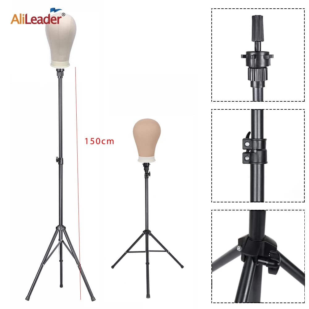 Support for wig adjustable braid head support for wig 150Cm support for dummy head metal braid for wig support for mannequin head for display