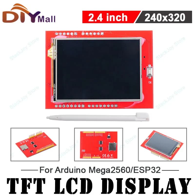 2.4" 240x320 ILI9341 TFT LCD Display with SD Card slot resistive 8-bit parallel interface for Arduino Mega2560/ESP32