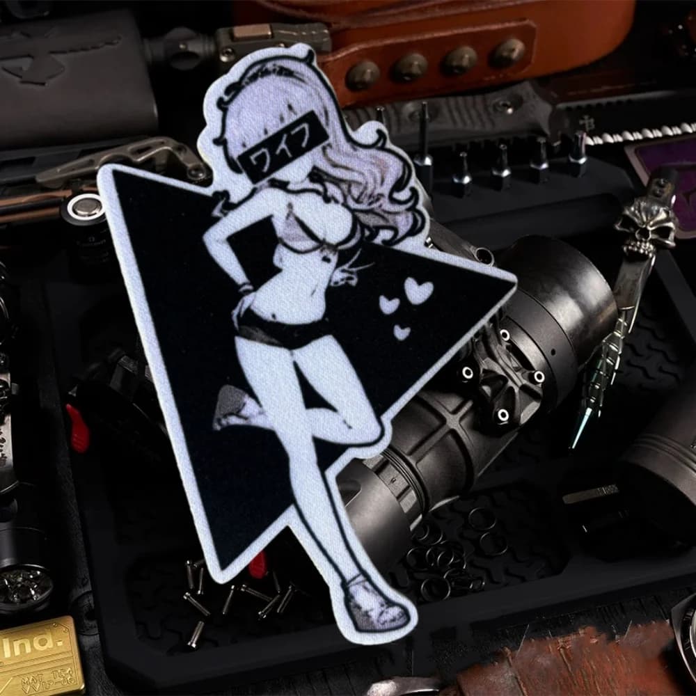 Waifu Girls Stampato Hook & Loop Emblem Anime Girl Patch tattica sui vestiti Morale militare Distintivo Bracciale Zaino Adesivi