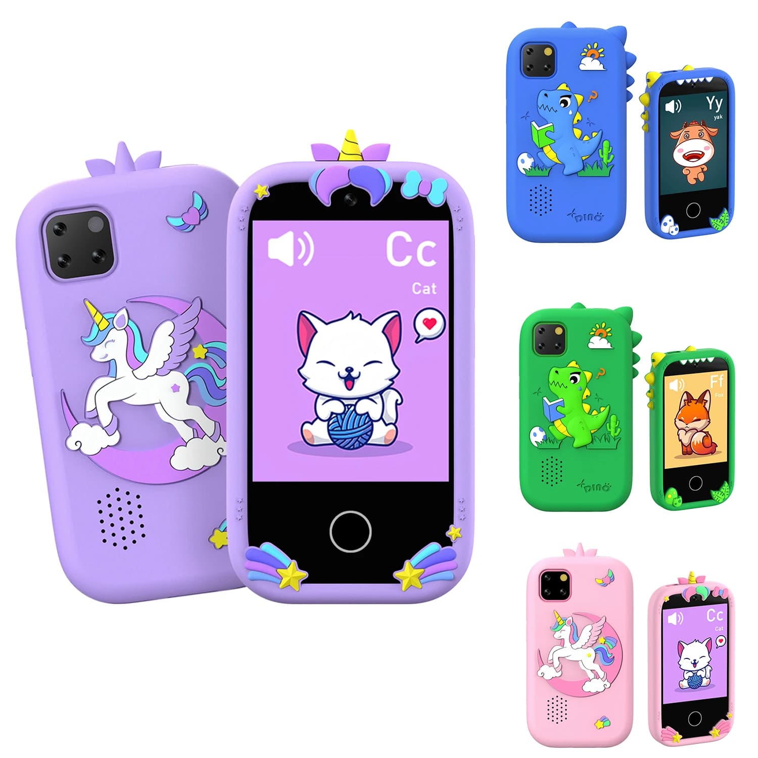Nuovi bambini Smart Phone Giocattolo educativo 2.8 pollici Touch 16Game Lettore musicale Seflie Baby Phone per bambini 3-12 anni Regali di compleanno