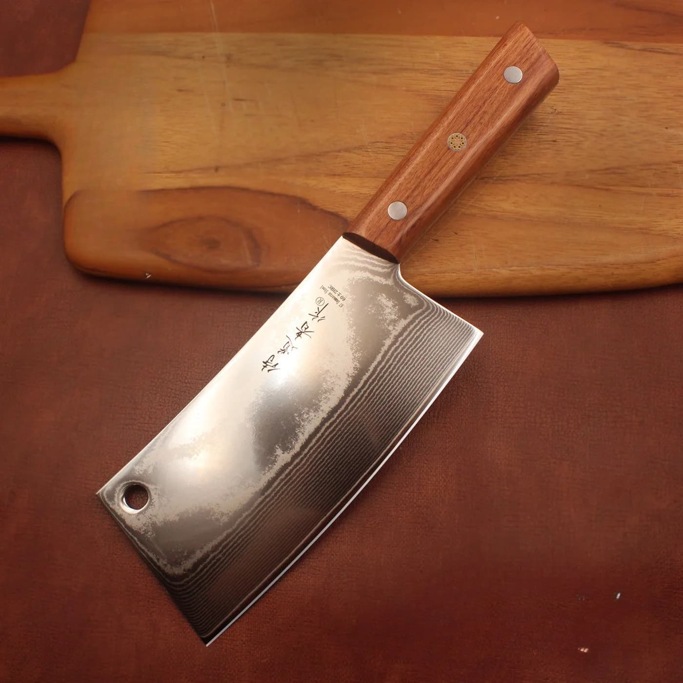 Coltello da Cucina RHON 6.7 Pollici in Acciaio Damasco VG10 con Manico in Legno, Mannaia Cinese per Carne, Taglio Ossa e Verdure