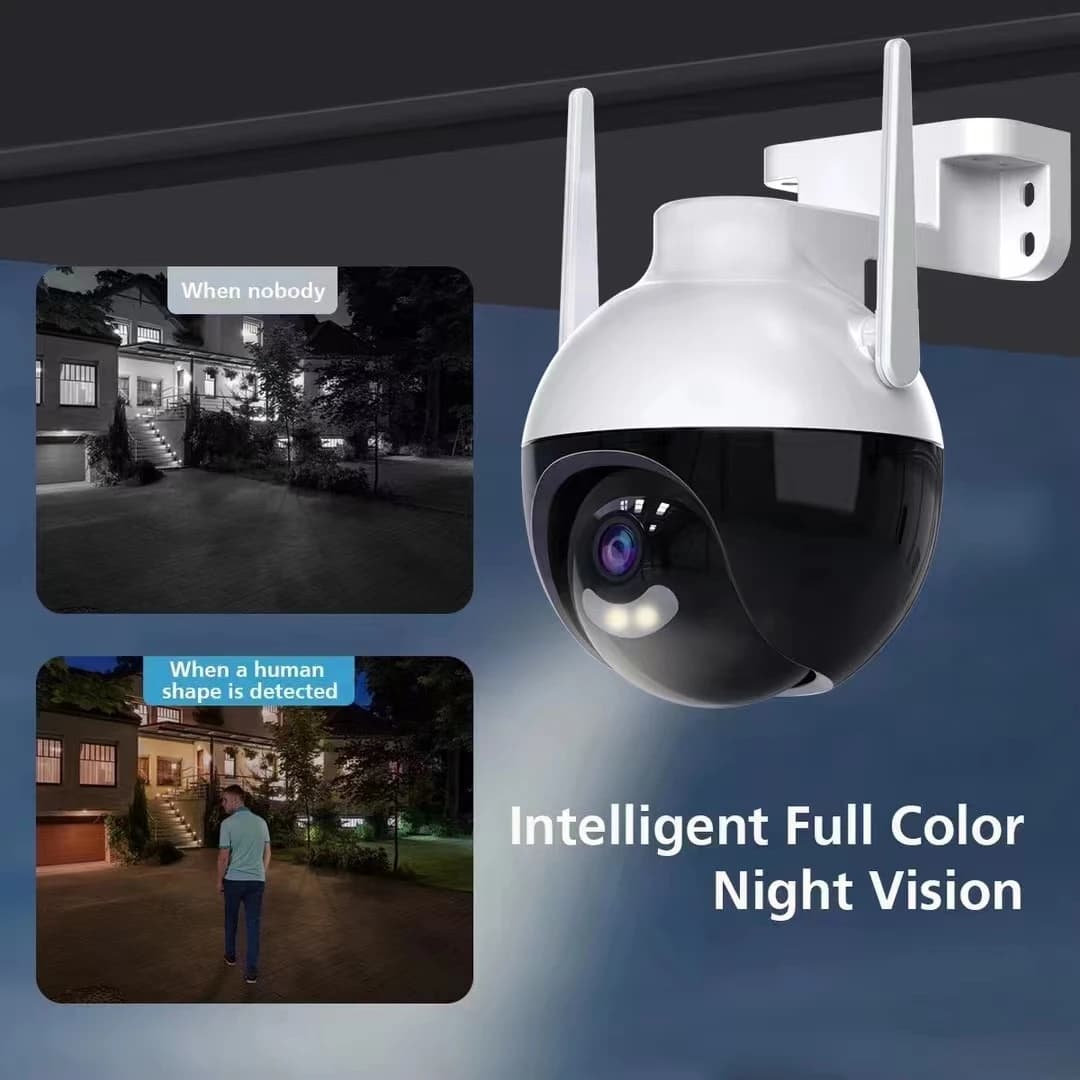 4MP ICSEE APP Wireless PTZ Shine Light Allarme Telecamera dome IP AI Rilevazione movimento umanoide Monitoraggio automatico Citofono Baby Monitor
