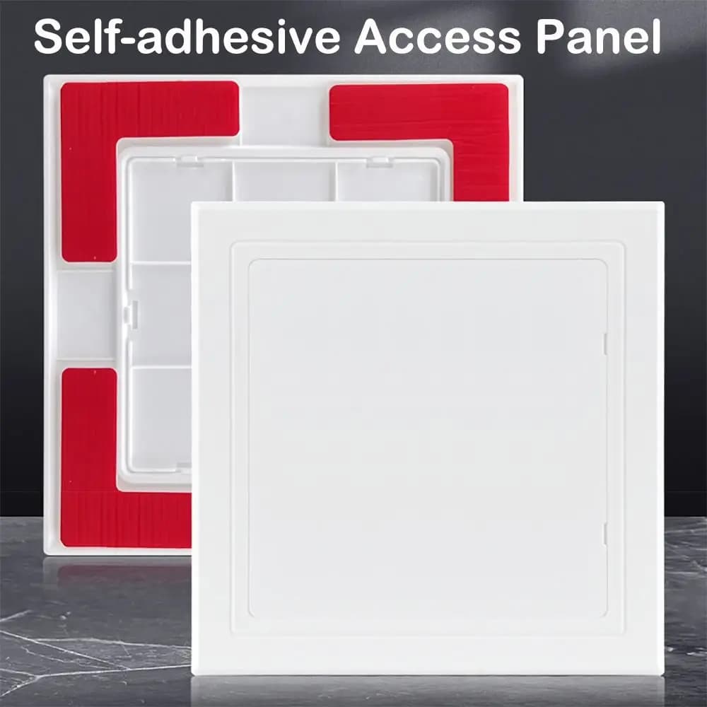 1pc Pannello di accesso autoadesivo Foro di ispezione Porte di accesso ABS Parete Soffitto Copertura del portello bianco Tipo di spinta in plastica universale