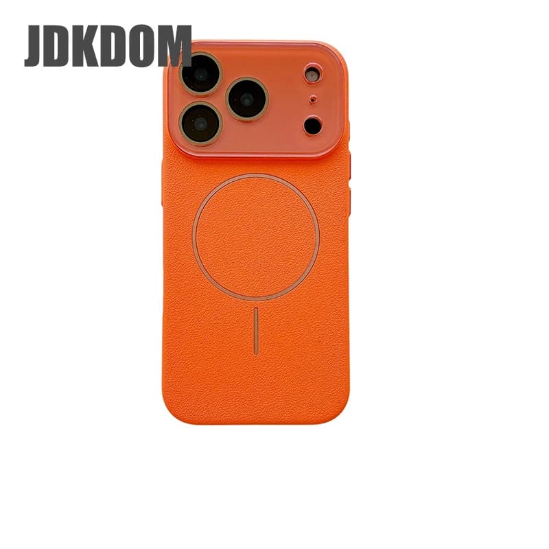 Custodia Magnetica JDKDOM con Texture in Pelle di Litchi per iPhone 17 Air 16 15 14 Plus 13 12 Pro Max, Antiurto e Compatibile con Ricarica Wireless